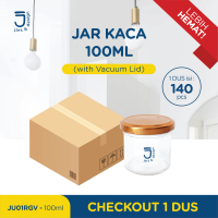1 DUS ISI 140 PCS | Jar Kaca Bulat 100ml Mulut Lebar/Round Glass Jar 100ml Wide JU01RGV