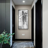 黑白灰工業風裝飾畫玄關畫走廊盡頭壁畫大尺寸過道掛畫客廳落地畫