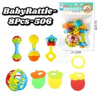 ZS - NODIA 11Pcs Kerincingan Teether Bayi Dengan Kotak Penyimpanan/Mainan Lonceng Kerincingan Baby G