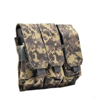 Military MOLLE Triple M4/M16 5.56 .223 AK AR15 Magazine Pouch Tactical Rifle Pistol Airsoft Paintball Hunting Mag Bag