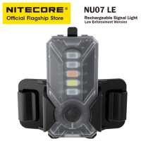 NITECORE NU07 LE Multi-light Source Signal Lamp MINI LED Light for Helmet Backbag USB-C Charge Rechargeable Warning Headlamp