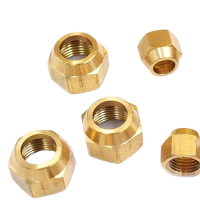 Elbow brass flared nut, suitable for tube OD 6/8/10/12 mm, female threaded fitting, air conditioner