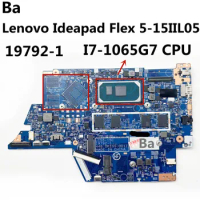 For Lenovo Ideapad Flex 5-14IIL05 Laptop Motherboard LC55-15C 19792-1 Motherboard CPU I7-1065G7 8GB RAM