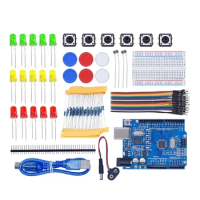 Starter Kit For UNO R3 Mini Breadboard LED Jumper Wire Button For Arduino Diy Kit School Education Lab