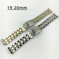 Watches Accessories 316L Stainless Steel Bracelet for TISSOT T17 T41 Strap Men Silver GOLD WatchBand Safe Buckle 19 20mm