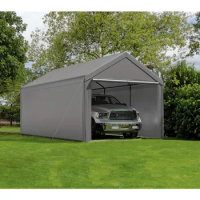 Outdoor Carport 10x20ft Heavy Duty Canopy Storage Shed, Portable Garage Party Tent, Removable Sidewalls &amp; Doors, Cars, Trucks