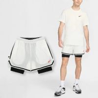 【NIKE 耐吉】短褲 Kevin Durant DNA 2-in-1 男款 白 黑 4吋 KD 籃球 球褲(FN8097-133)