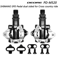 DEORE PD-M520 SPD Pedal Dual Sided for Cross Country Ride MTB Bicycle Racing Bike Parts Original Bike Accessories