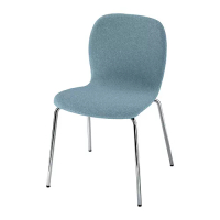 KARLPETTER 餐椅, gunnared 淺藍色/sefast 鍍鉻