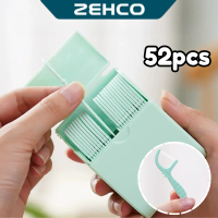 52PCS/Box Floss Picks Tooth Cleaning Floss Refillable Toothpick Dental Floss Pick Oral Care Zehco