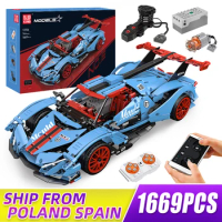 MOULD KING Technical MOC Apollo IE Super Racing Car Remote control Building Blocks Kids RC Vehicle Toys