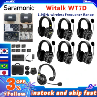 Saramonic Witalk WT7D Full Duplex Communication Wireless Headset System Marine Boat Duplex Intercom Headsets Coaches Microphone