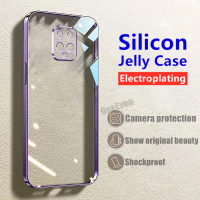 Sarung Jeli Penyaduran Tepi Silikon Lembut Fleksibel, Untuk Xiaomi Redmi Note 9 Pro 4G M2003J6B2G, J