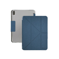 【GNOVEL】iPad Air 10.9（2022）多角度透明背版保護殼-海軍藍(GNOVEL)