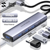 SmartDevil USB C Hub 4 Ports USB Type C to USB 3.0 Hub Splitter Adapter for MacBook Pro iPad Pro Samsung Galaxy Note 10 S 10 Hub
