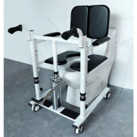 Elderly Medical Supplies Manual Transfer Machine Lifting Chair Patient Commode Chair Price