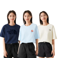 【The North Face 官方旗艦】男女款多機能品牌LOGO短T(多款任選)