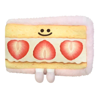 【收納用具】韓版草莓蛋糕造型鉛筆袋(隨身 化妝包 收納包 鉛筆盒 絨毛玩偶 小物 文具 可愛 交換禮物)