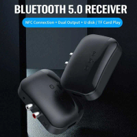 Audio Bluetooth 5.0 Receiver Adapter NFC RCA AUX Receiver Mode Koneksi Wireless Bluetoth Universal B