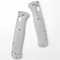 1 Pair Aluminum Alloy Handle Patch Scales Shank Grips Patches For Benchmade Bugout 535 Folding Knife Replacement Accessories
