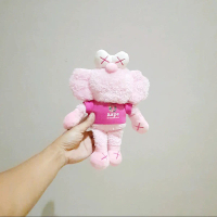 Boneka Kaws Pink Bulu Lembut Costum Cute Size 25 cm/ Boneka Kaws