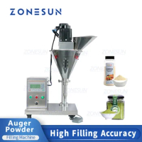 ZONESUN Powder Filling Machine Electric 6L Fine Dry Bleaching Detergent Medicine Powder Auger Dosing Granule Dispenser