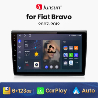 Junsun V1 AI Voice Wireless CarPlay Android Auto Radio for Fiat Bravo 2007 2008 2009 2010-2012 4G Car Multimedia GPS 2din