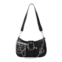 Women'S Shoulder Bag Y2k Star Embroidery Underarm Bag  Mini Chain Hobo Handbag Purses Punk Trendy Ha