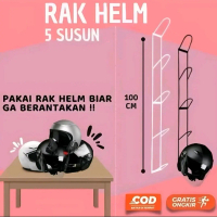 Gantungan Helm Rak Gantungan Helm Rak Dingding Helm 5 Sekat, 4 Sekat, 3 Sekat Besi dinding