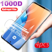 4Pcs Hydrogel Film Screen Protector For Xiaomi Redmi 12 4G Screen Protectors On Redmy 12 Redmi12 6.79inches Not Tempered glass