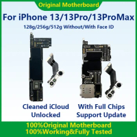 Fully Tested Authentic Motherboard For iPhone 13 Pro Max With Face ID 128g/256g Original Mainboard Cleaned iCloud Support Update
