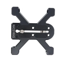 Niceyrig Arca - Type Quadruped Baseplate Support For DSLR Camera Horizontally Placing Compatible with Arca Type Tripods(Regular）