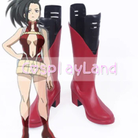 My Hero Academia Momo Yaoyorozu Red Cosplay Boots Shoes for Adult Women Shoes Costume Accessories Cu