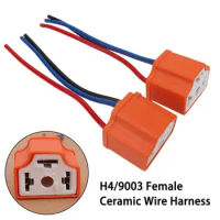 H4/9003/HB2 3Pin Headlight Connector Plug Adapter Socket LED Bulb Socket Plug-in Light Bulb Extension For H4 Headlight Accessori