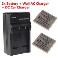 Charger +2x Battery for Pentax D-LI8 D-LI95 Optio A20 A30 S4i S5i S7 T20 W20