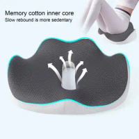 Support Cushion Memory Foam Ergonomic Seat Cushion for Home Office Gaming Desk Chair Breathable Pain Relief Pad for Comfortable