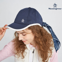 【Munsingwear】企鵝牌 女款深藍色綁帶高爾夫球帽 MLQJ0C00