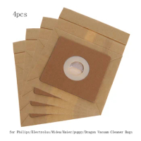 4pcs Vacuum Cleaner Parts Universal Paper Bags For Philips/Electrolux/Midea/Haier/Sharp/Samsung/Pensonic/LG
