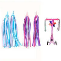 2PCS Bicycle Tricycle Handlebar Scooter Parts Tassels Streamers Tassel Bike Decoration for Kids Girls Boys Cycling Accessories