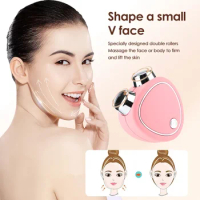 Micro Current Beauty Instrument Mini Portable Rollers Face Slimming Massager EMS Delicate Contour Lifting Firming Facial Skin