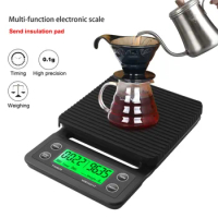 High Precision Drip Coffee Scale Coffee Weighing 0.1g Drip Coffee Scale with Timer Digital Kitchen Scale Precision LCD Scales