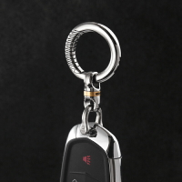 高檔鈦合金指環汽車遙控器專用鑰匙扣掛件個性男女創意鎖匙圈環