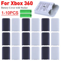 1-10PCS ABS Game Battery Case for Xbox 360 Wireless Controller Rechargeable Battery Case Cover with Sticker Game Accessories
