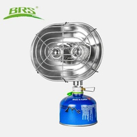 BRS-H22 Outdoor aluminum alloy stainless steel Gas Heater Infrared Ray Double Burners Heating Stoves for Winter Fishing Camping