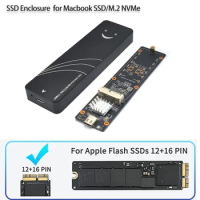 For Mac SSD Enclosure NVME M2 SSD Case Adapter For Apple Macbook Air Pro Retina 2013 2014 2015 2016 2017 USB 3.2 to MAC M.2 Box