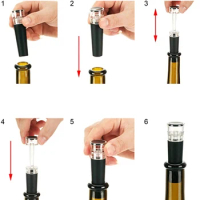 Red Wine Champagne Bottle Preserver Air Pump Stopper Sealer Plug Tools Vacuum Sealed Saver Retain Freshness Stopper