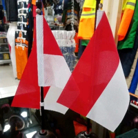 Bendera Merah Putih Kecil Mini untuk Motor Mobil Sepeda Pawai dan Meja Kantor 20 PCS Ukuran 20x12 CM