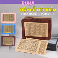 [AFF 20%] Hộp Tiết Kiệm Tiền Buka Hộp Gỗ Đựng Tiền Tiết Kiệm Nhiều Mệnh Gía Đựng Được Cả Tiền Xu Và 