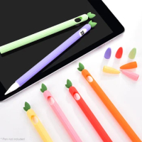 For Cute Carrot Silicone Apple Pencil Cases All inclusive drop proof Pencil Cover 1 0+2 0 Series Case