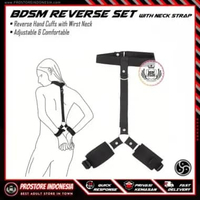 BDSM REVERSE SET WITH NECK STRAP - Bondage Sex Borgol Cinta Tali Pengikat Tangan Leher Choker Hand C